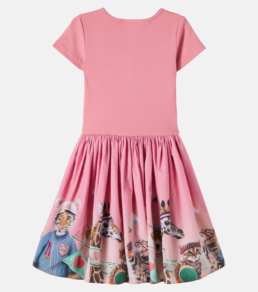 Cissa printed gathered cotton-blend dress | Molo