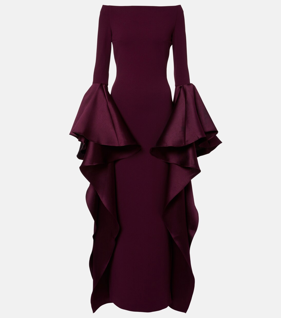 Robe Astria à épaules dénudées et finitions en satin | Solace London