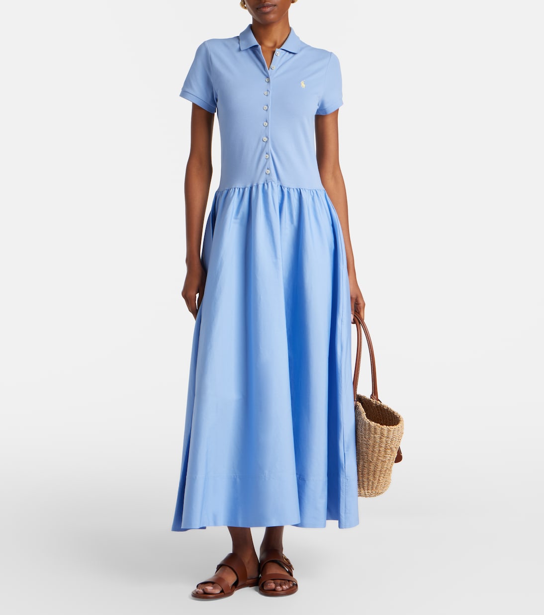 Cotton-blend shirt dress | Polo Ralph Lauren