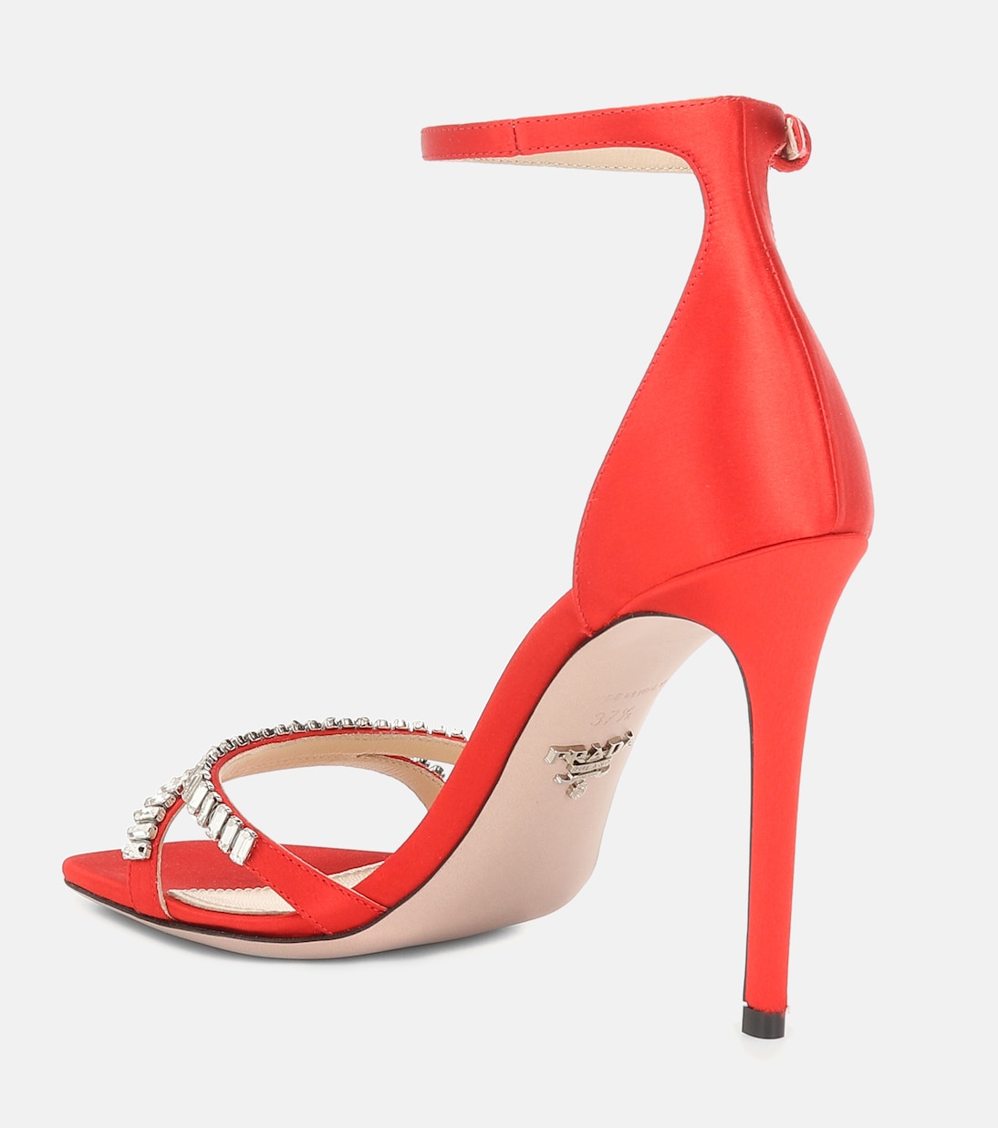 Embellished satin sandals | Prada