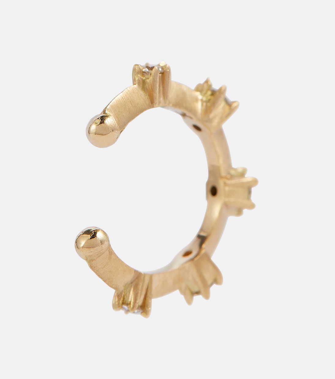 Orecchino ear cuff Kismet in oro 18kt con diamanti | Jade Trau