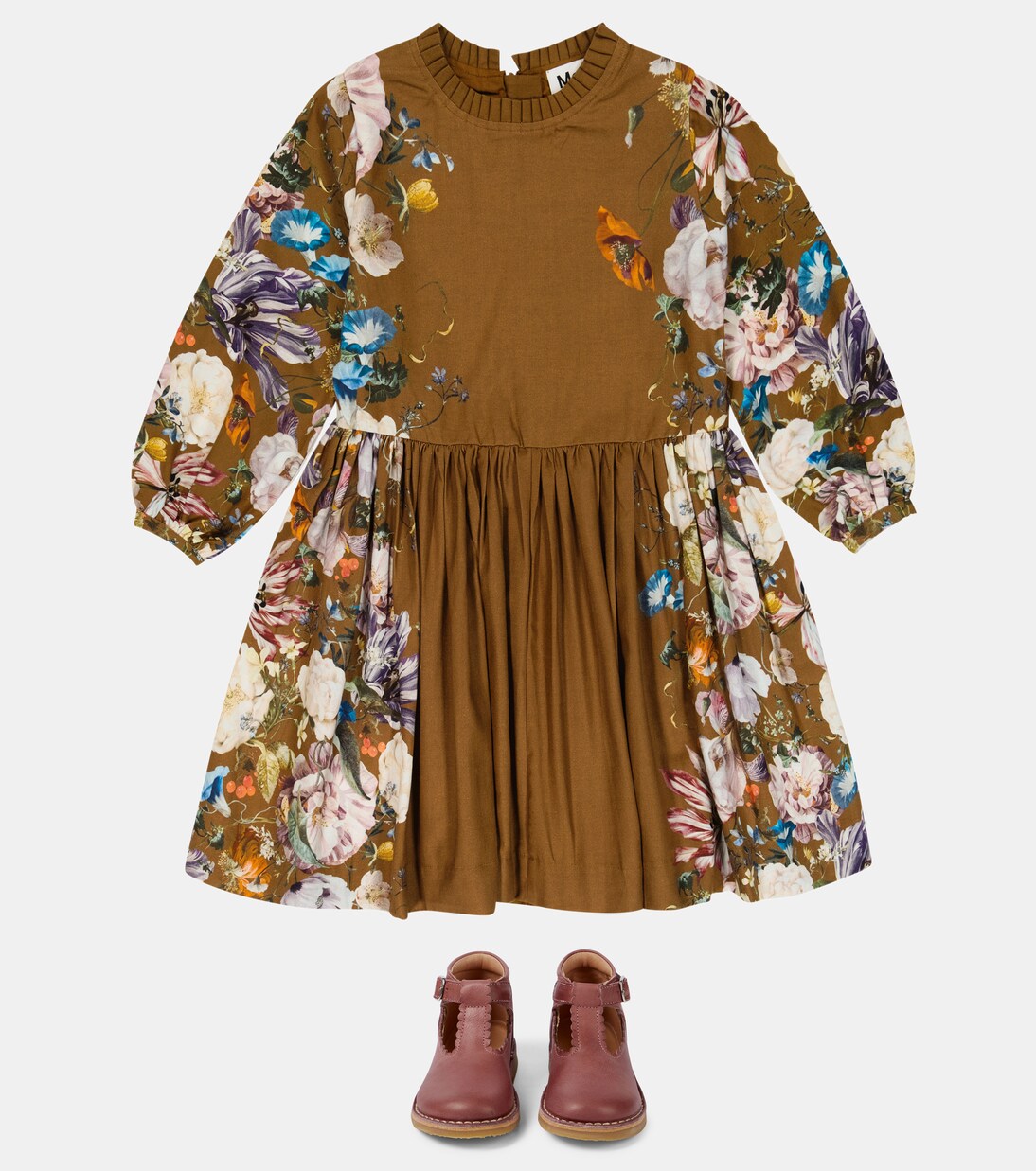 Como floral cotton poplin dress | Molo