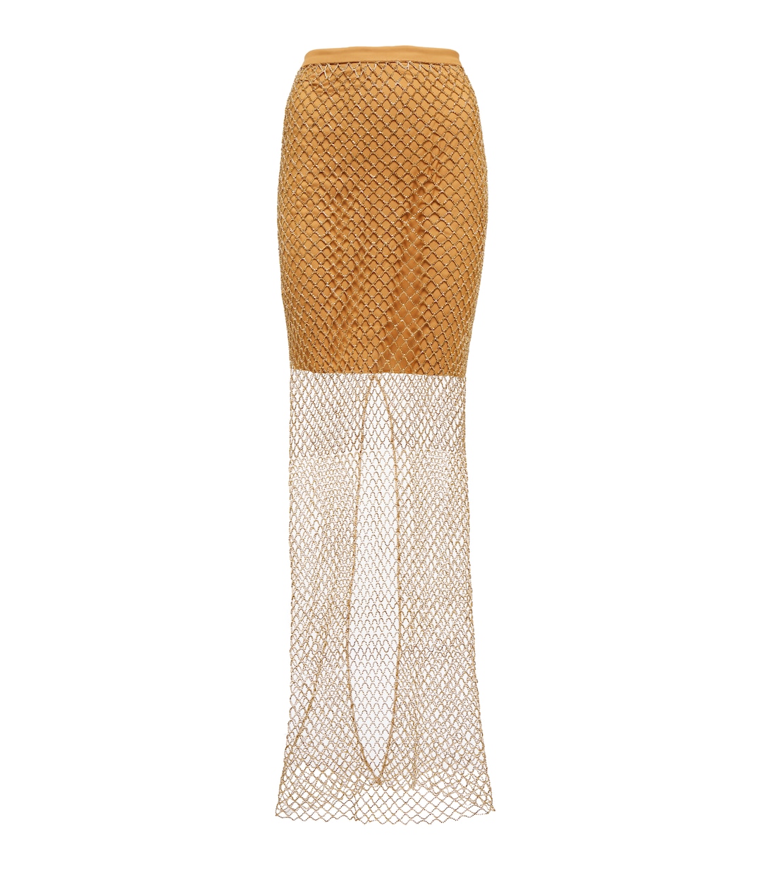 Falda larga de red con cristales | Costarellos