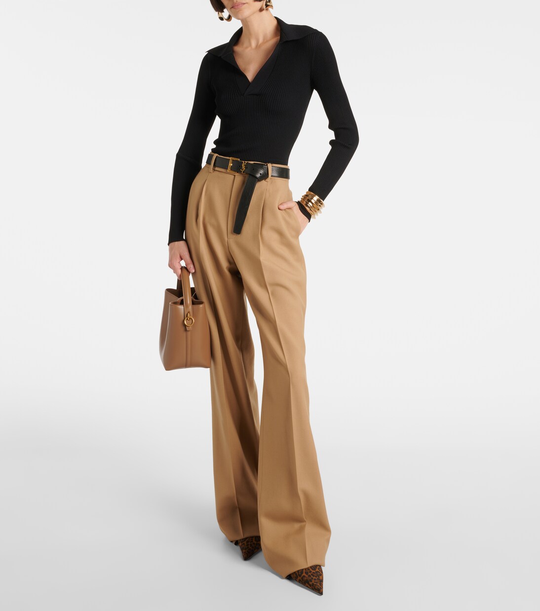 Top in maglia a coste | Saint Laurent