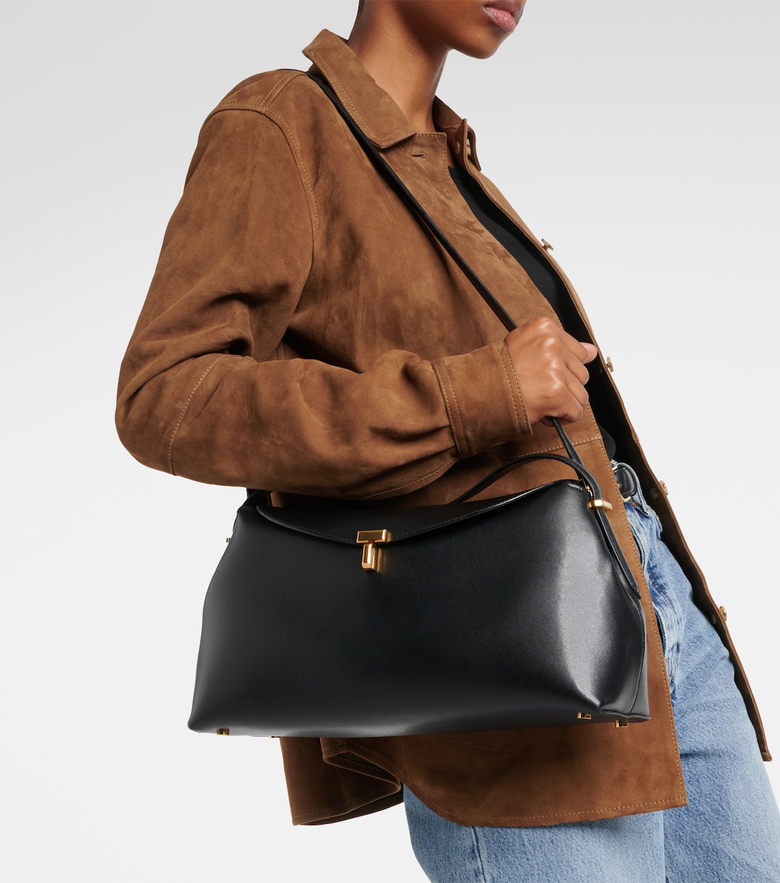 Sac T-Lock Medium en cuir | Toteme