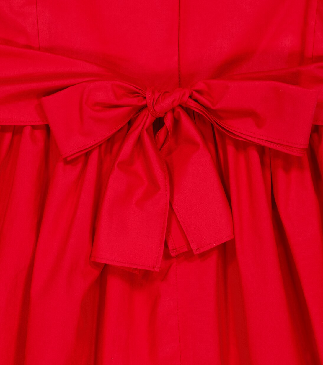 Bow-embellished cotton-sateen minidress | Il Gufo