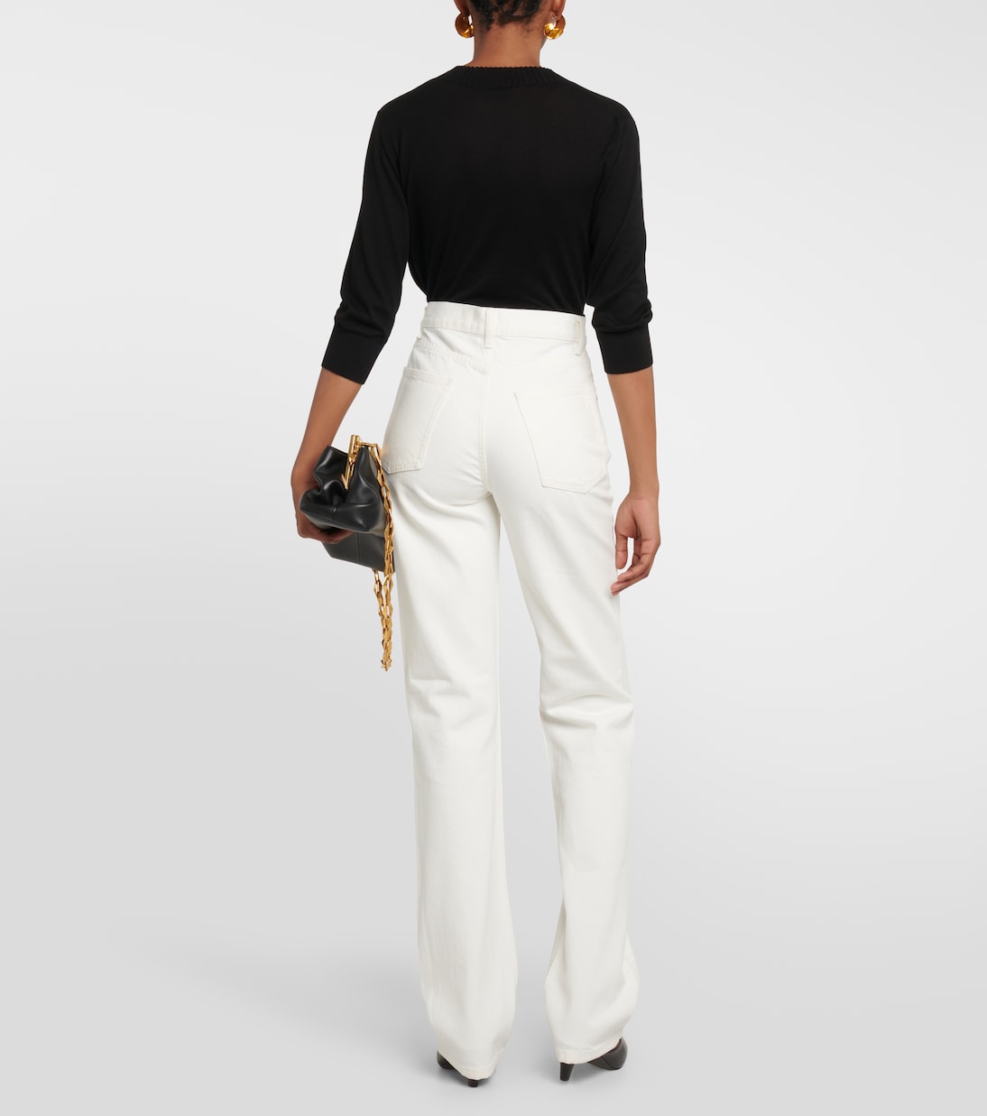 Jeans rectos de tiro medio | Tory Burch