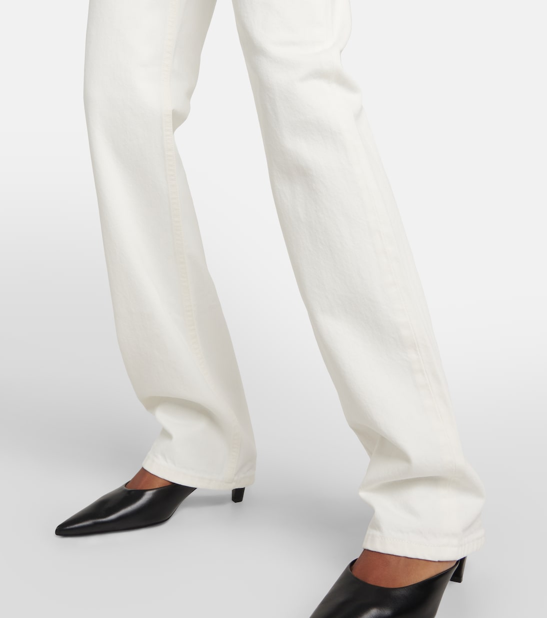 Jeans rectos de tiro medio | Tory Burch