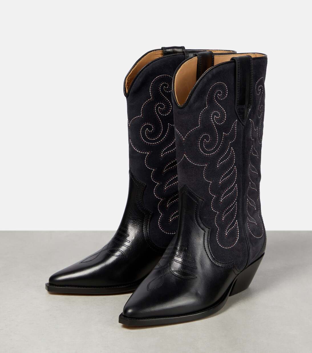 Duerto embroidered suede and leather boots | Isabel Marant