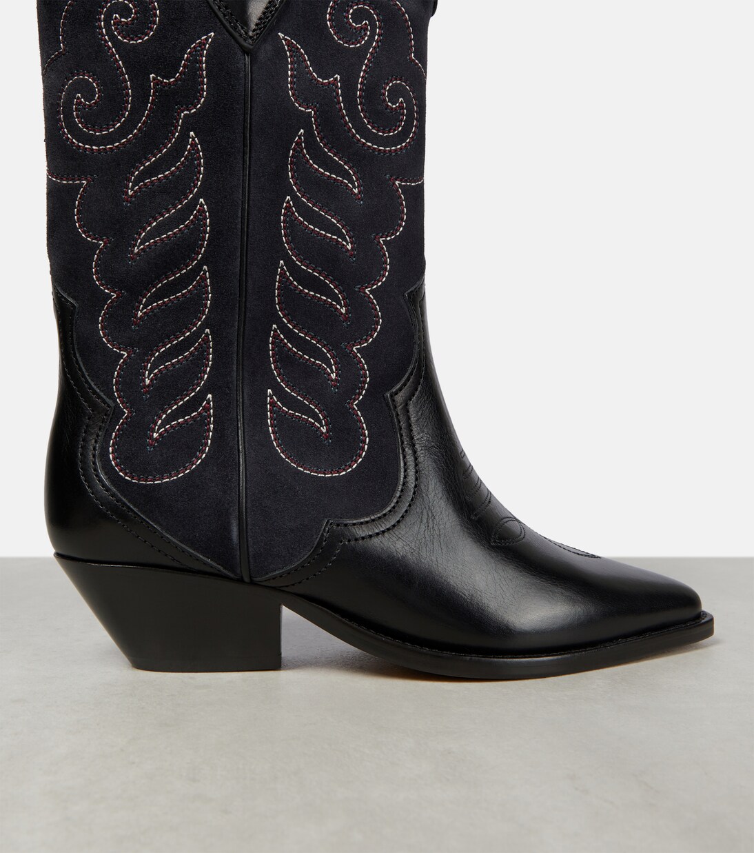 Duerto embroidered suede and leather boots | Isabel Marant