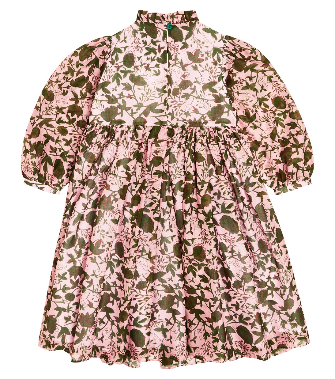 Bow-detail floral cotton chiffon dress | Paade Mode
