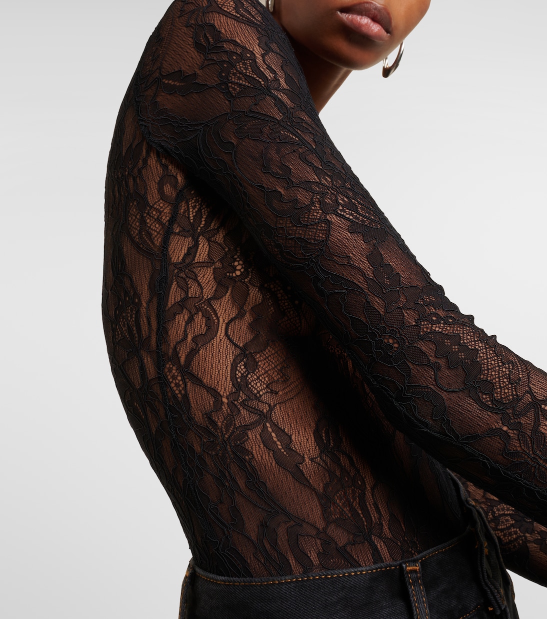 Floral lace bodysuit | Wardrobe.NYC