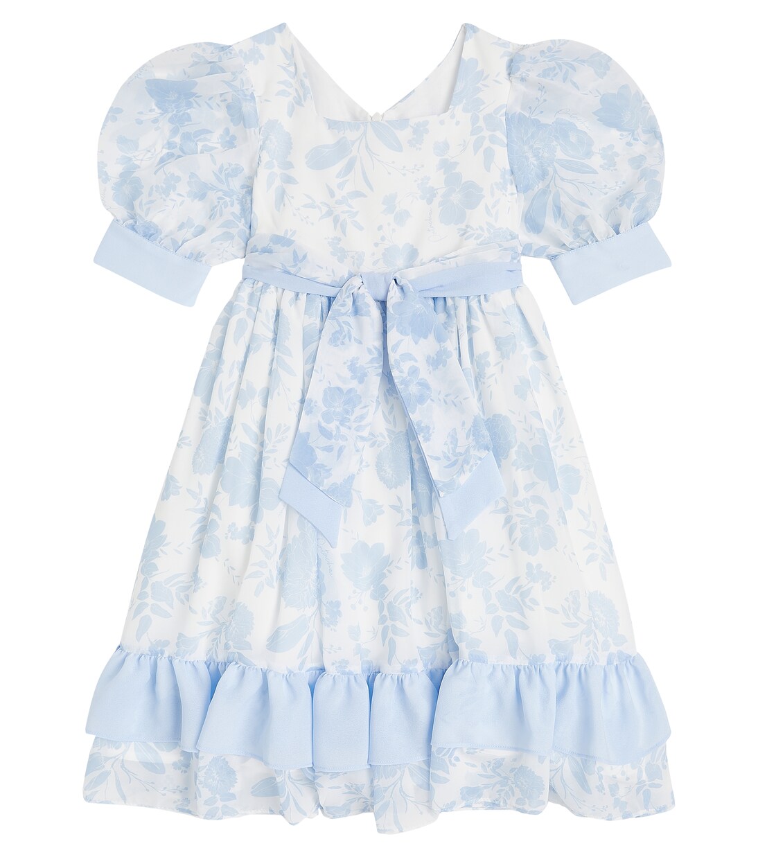 Bow-detail floral chiffon dress | Patachou