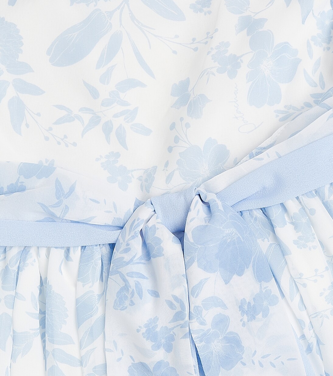 Bow-detail floral chiffon dress | Patachou