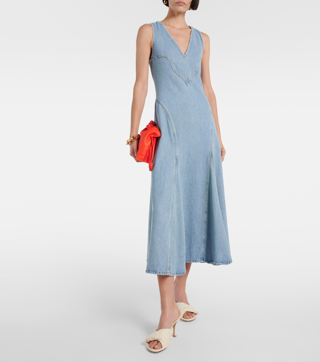 Western denim midi dress | Re/Done