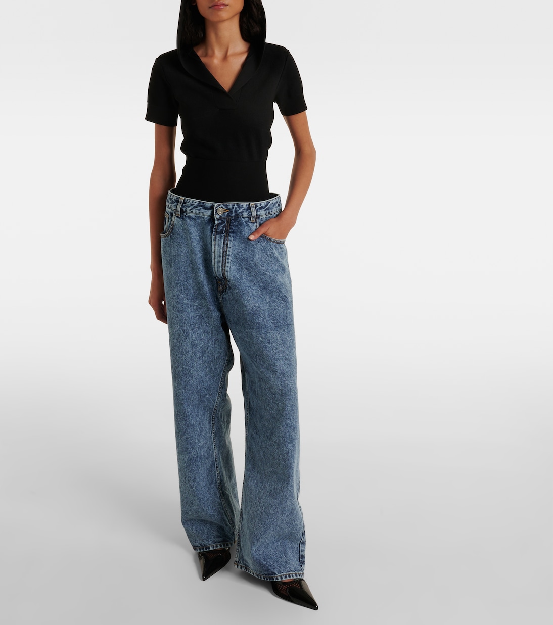 Top cropped in maglia | Alaïa