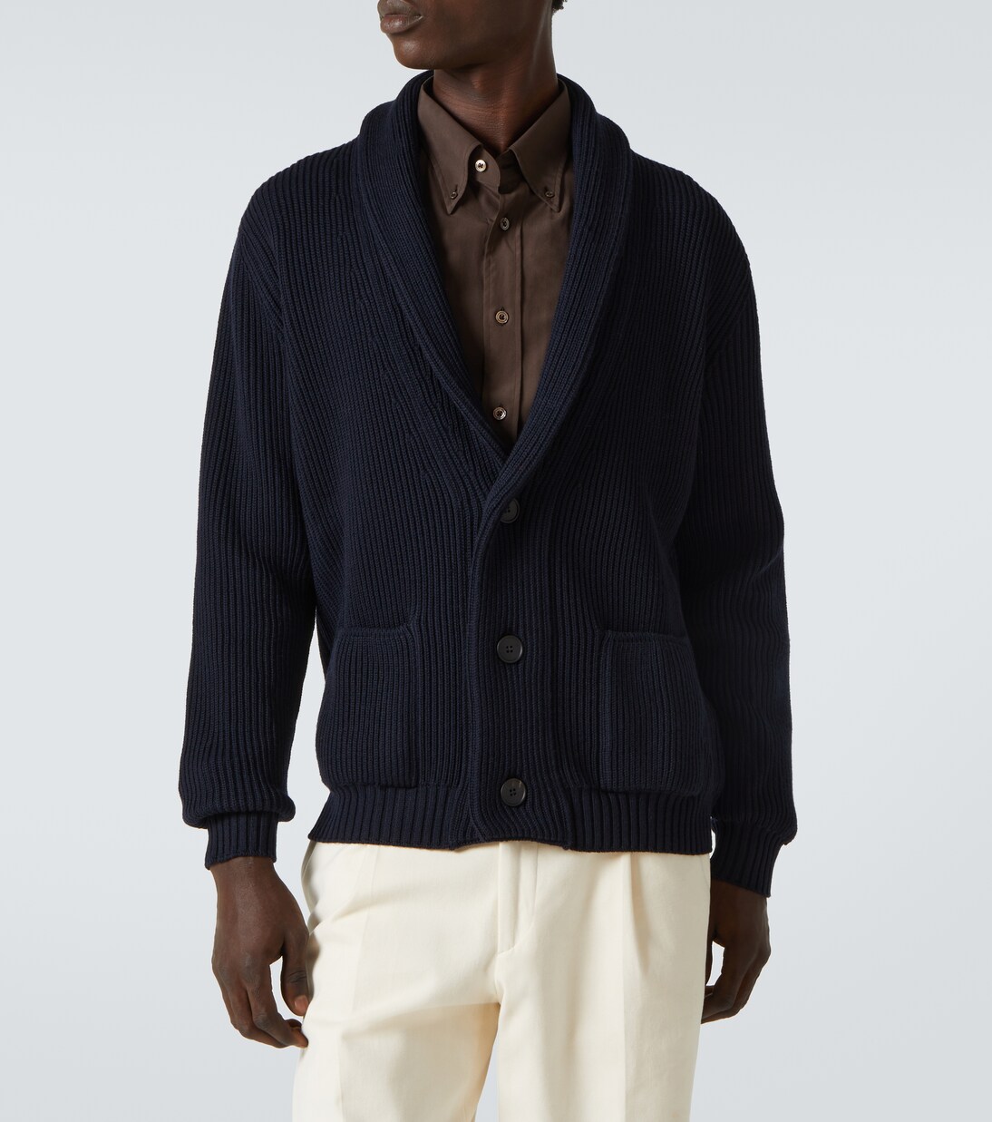Ribbed-knit wool cardigan | Thom Sweeney