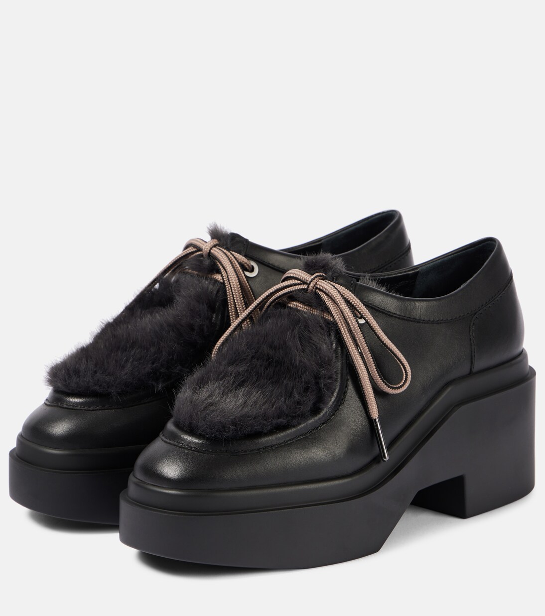 Norton leather platform flats | Clergerie