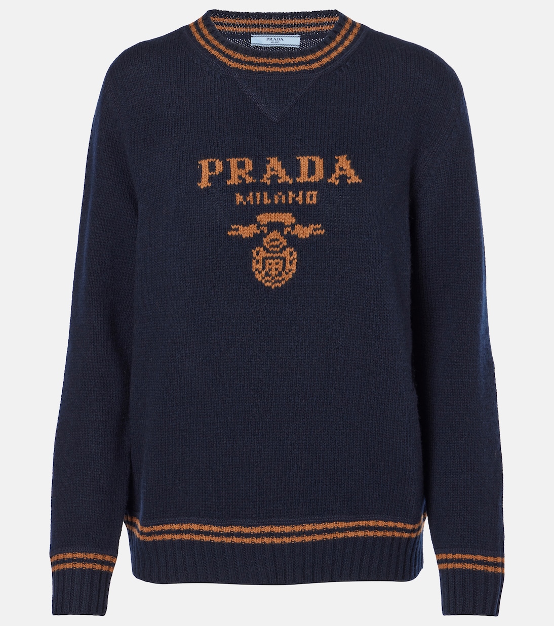 Pullover in lana e cashmere con logo | Prada
