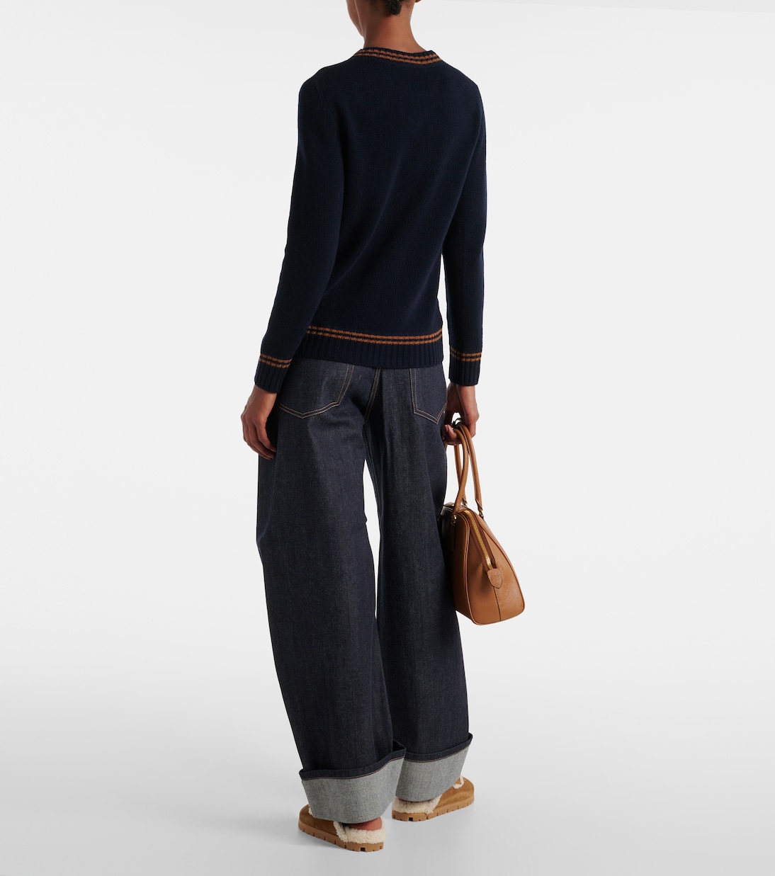 Pullover in lana e cashmere con logo | Prada