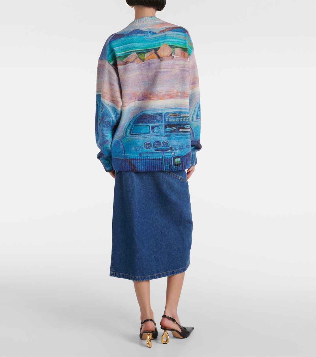Pull imprimé en laine mélangée | JW Anderson