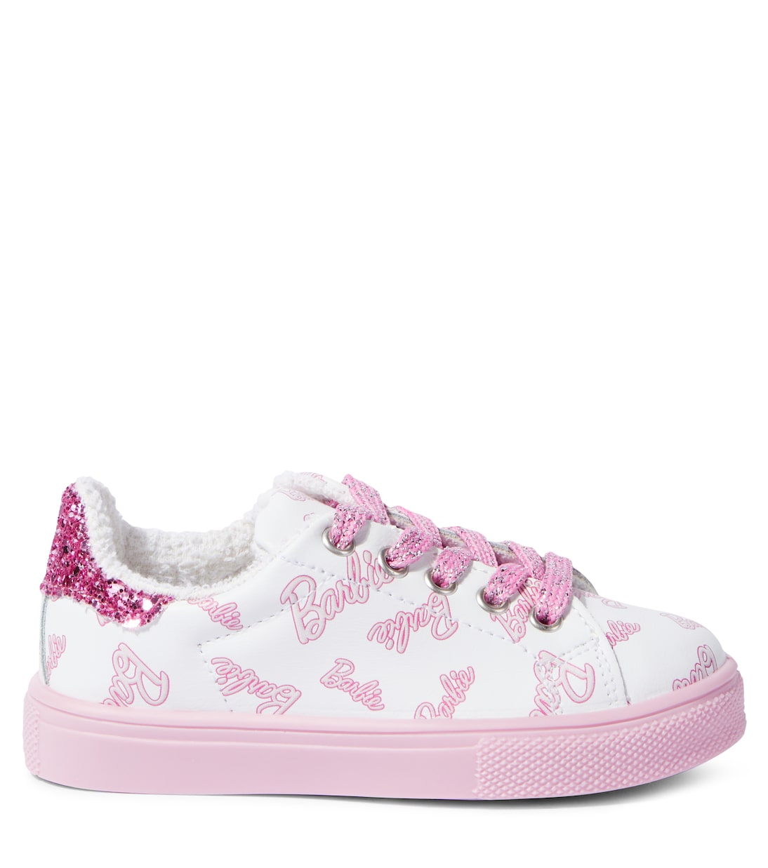 x Barbie® embellished leather sneakers | Monnalisa