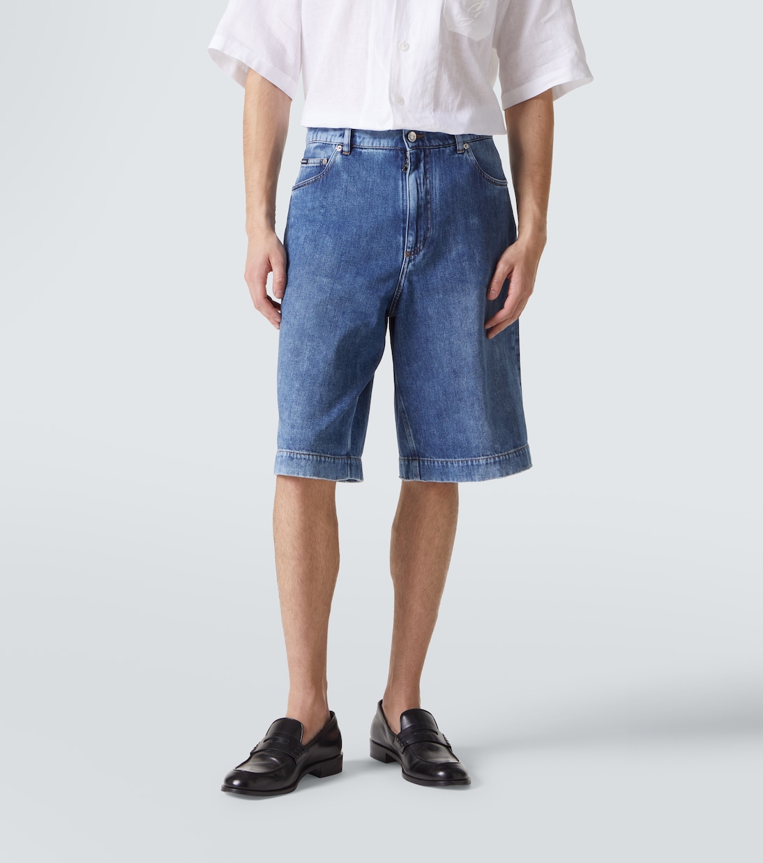 Logo denim Bermuda shorts | Dolce&Gabbana