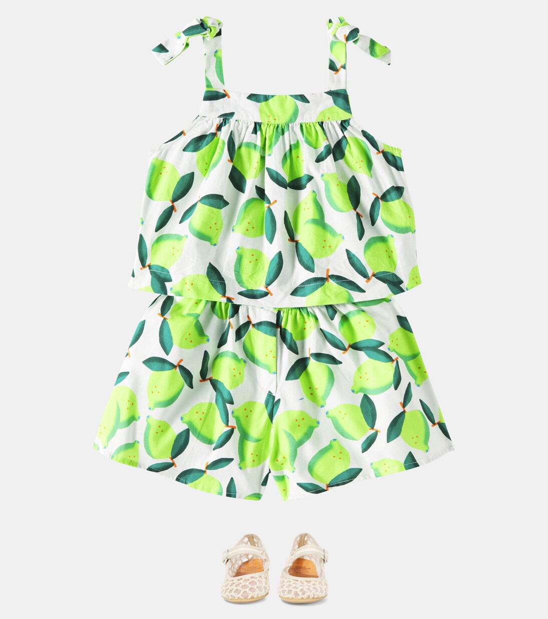 Printed cotton top and shorts set | Fábula