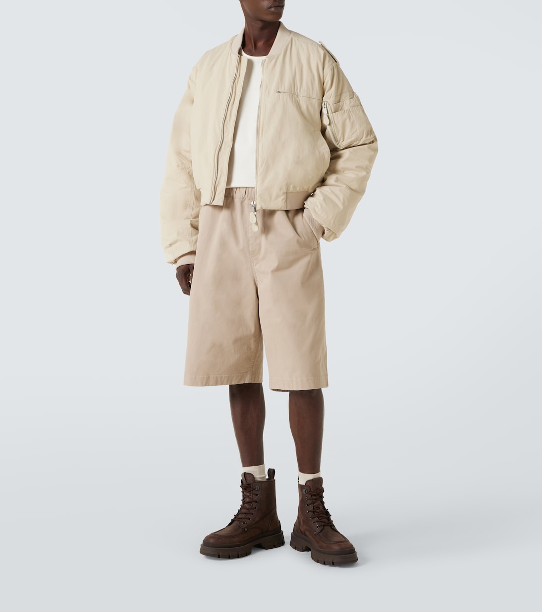 Boxing cotton-blend shorts | Entire Studios