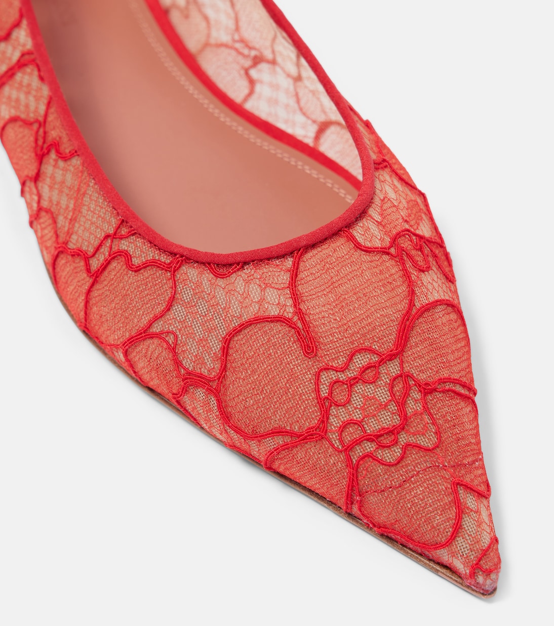 Barbara lace ballet flats | Amina Muaddi