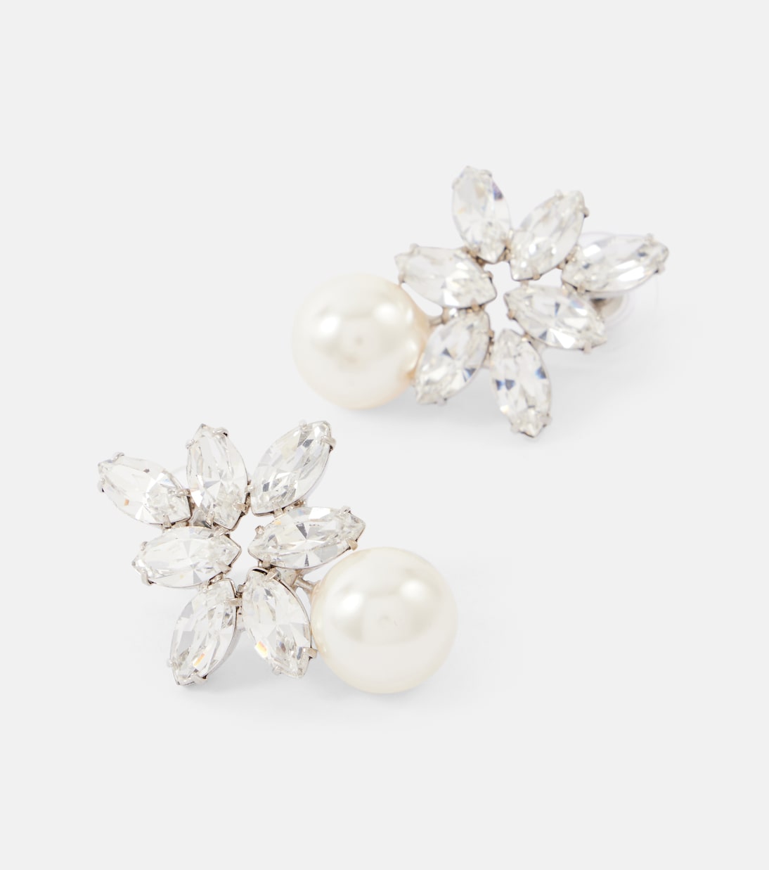 Boucles d'oreilles Liza à cristaux et perles fantaisie | Jennifer Behr