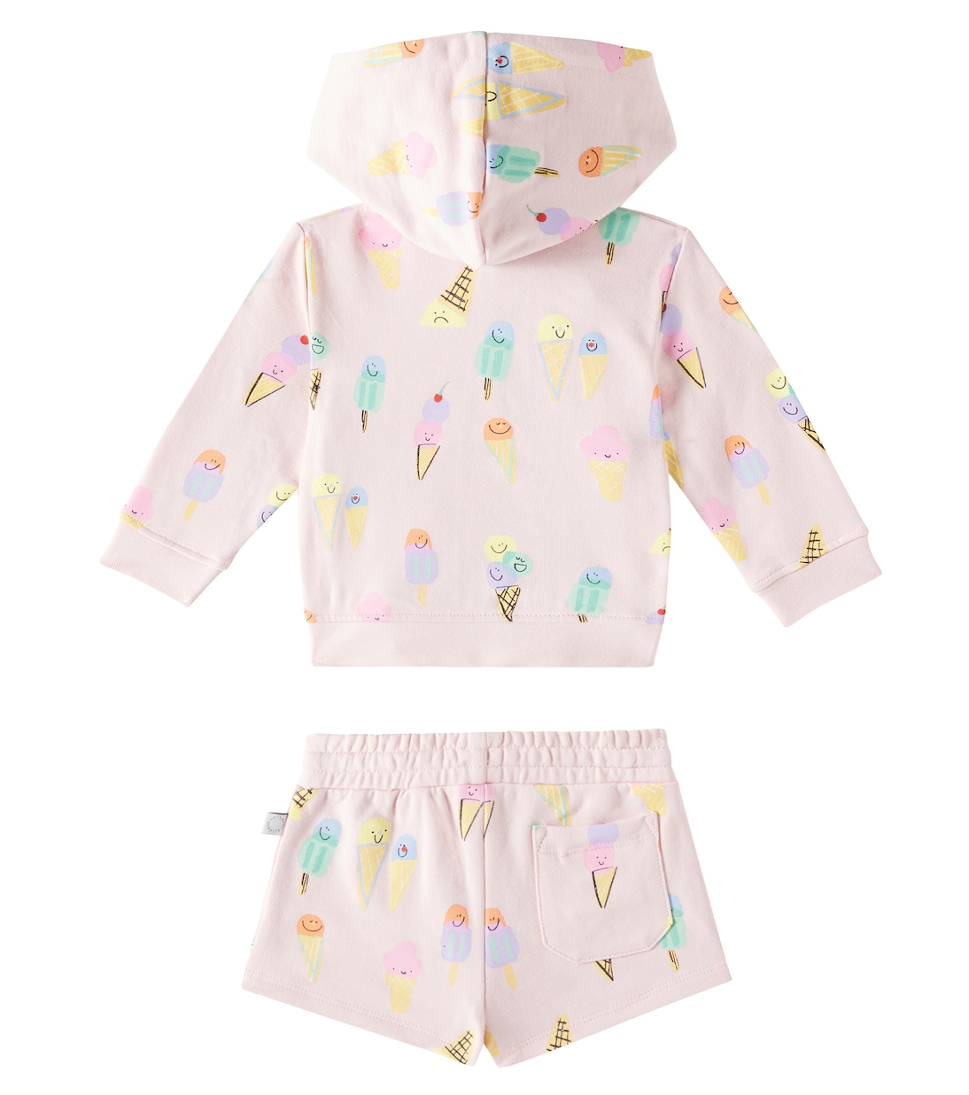 Baby cotton hoodie and sweatshorts set | Stella McCartney Kids