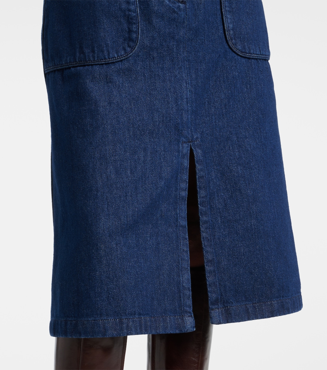 Falda midi de denim | Dries Van Noten