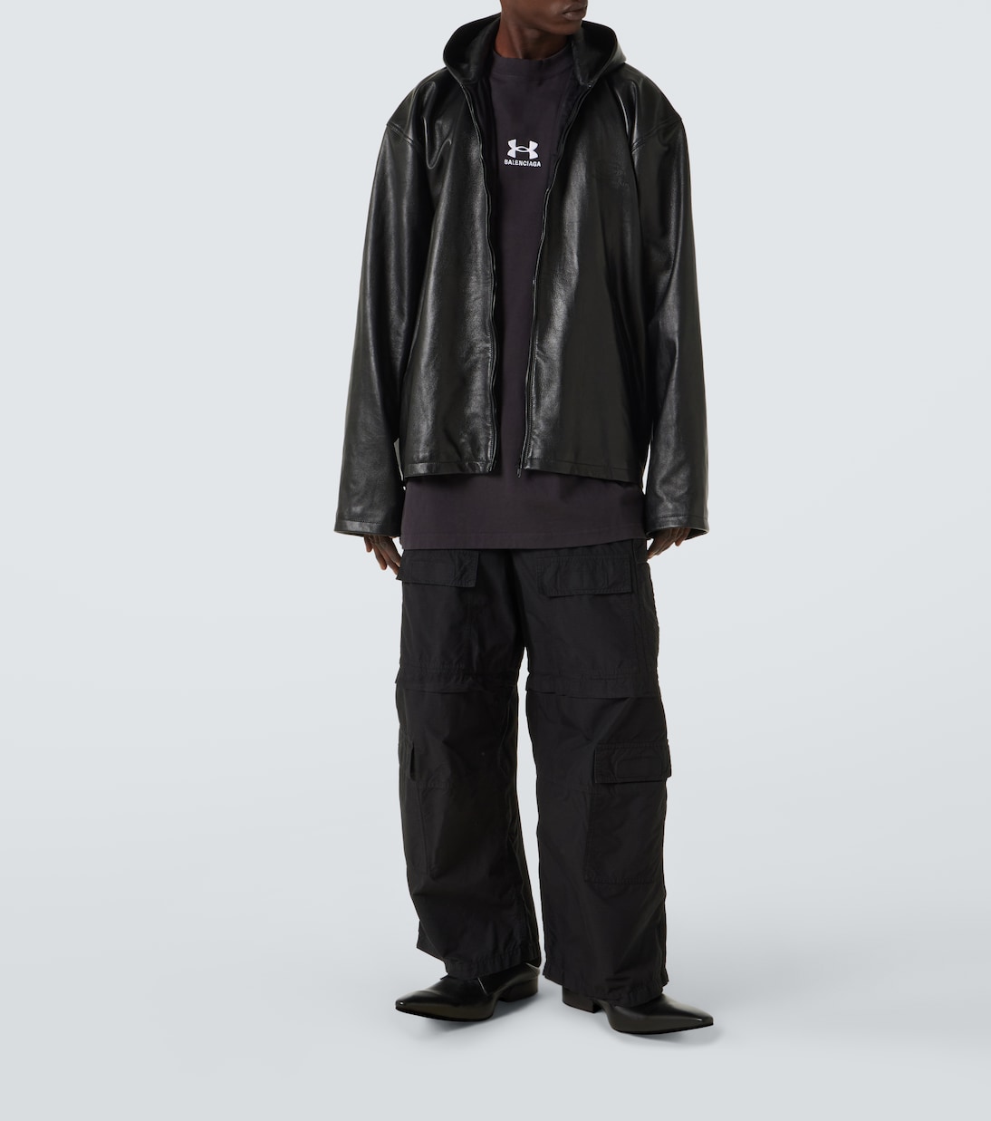 Hooded leather blouson | Balenciaga