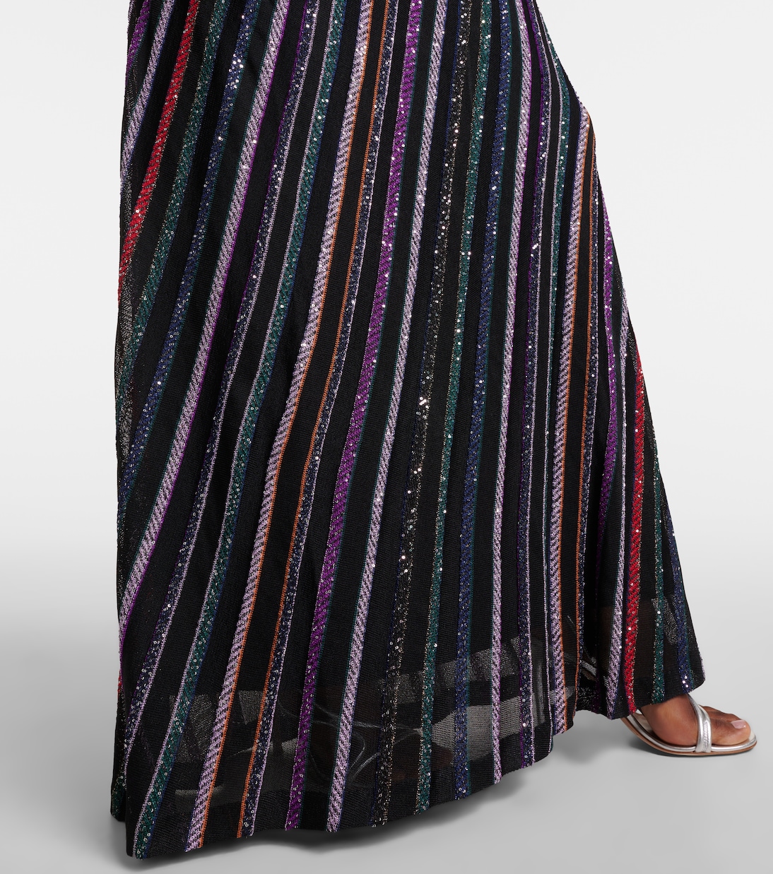 Robe aus Häkelstrick mit Pailletten | Missoni