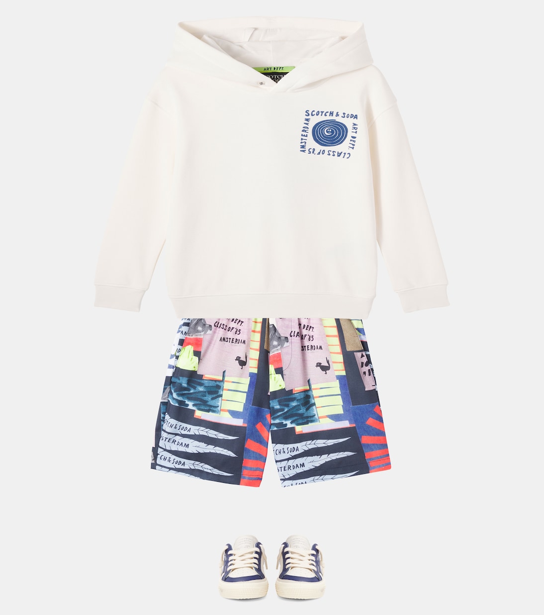 Printed cotton-blend hoodie | Scotch & Soda Kids
