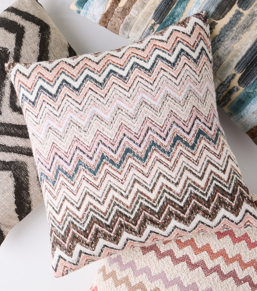 Capri Zigzag bouclé cushion | Missoni