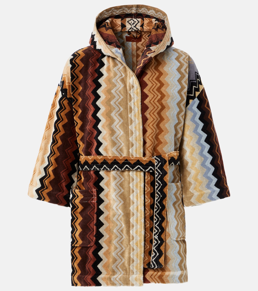 Giacomo Zigzag cotton terry bathrobe | Missoni