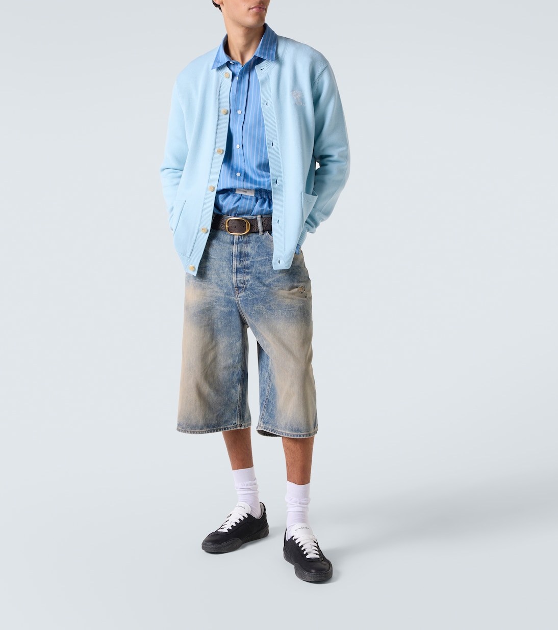 Cardigan in lana con ricamo | Acne Studios