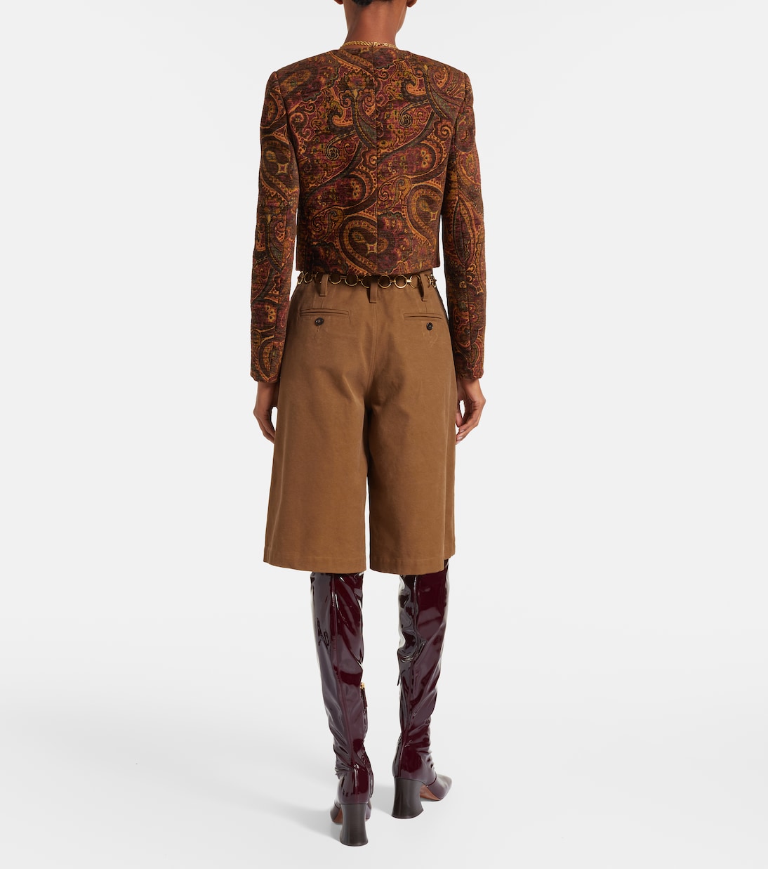 Chaqueta cropped de jacquard con paisley | Chloé