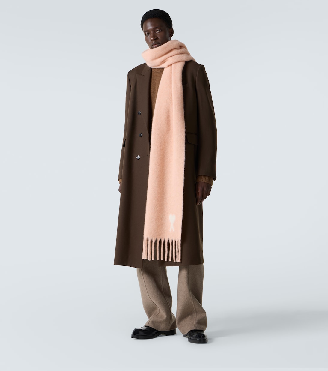 Ami de Cœur alpaca and wool-blend scarf | Ami Paris