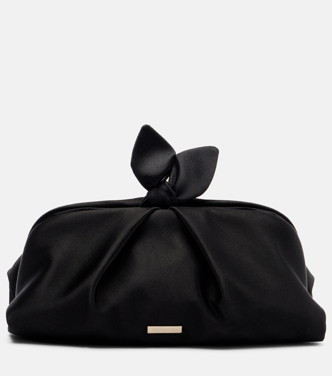 Bow Tie Small velvet clutch  | Aquazzura
