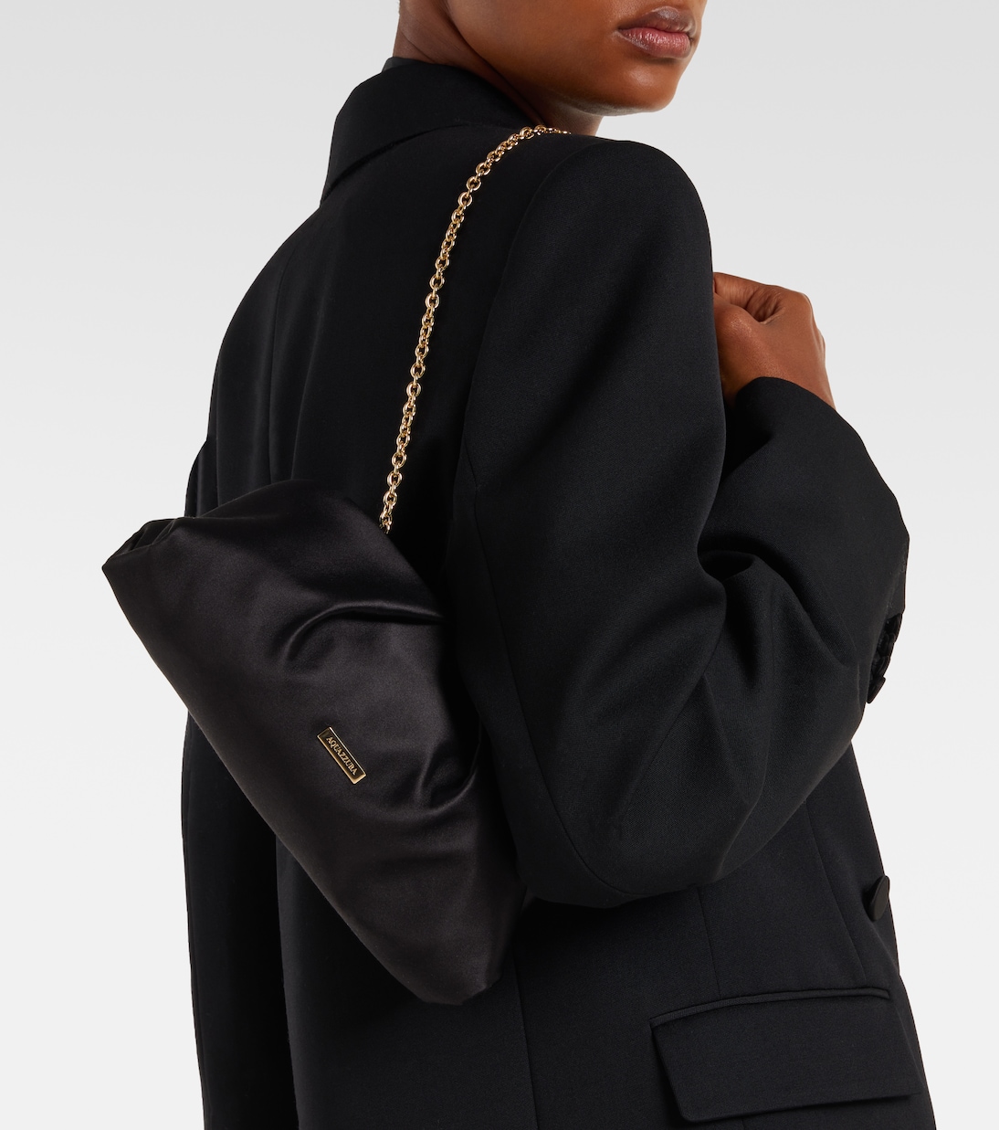 Bow Tie Small velvet clutch  | Aquazzura