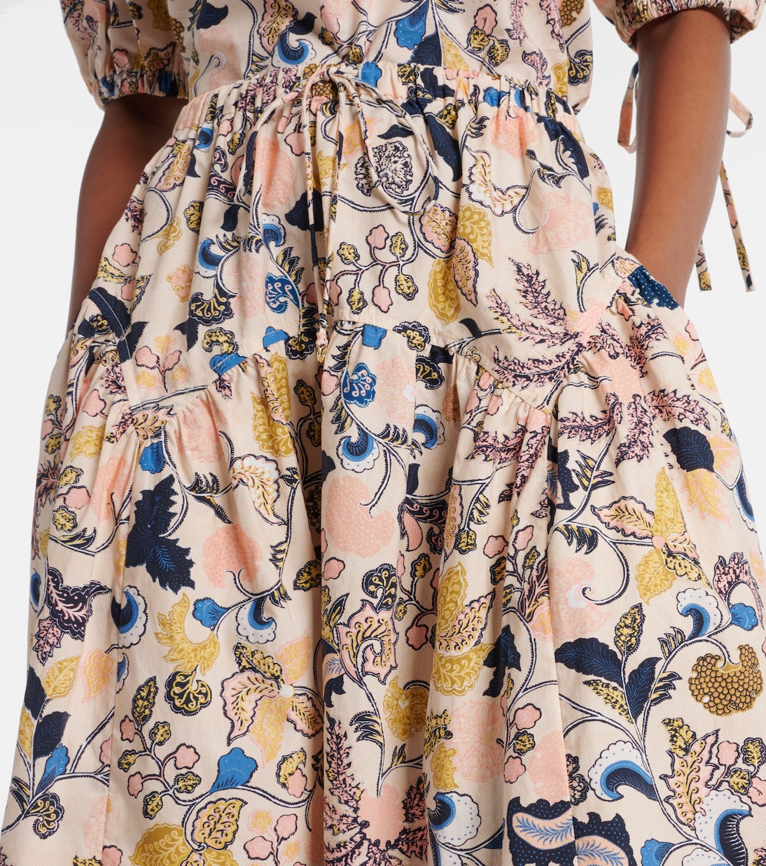 Falda larga Rosen de algodón floral | Ulla Johnson