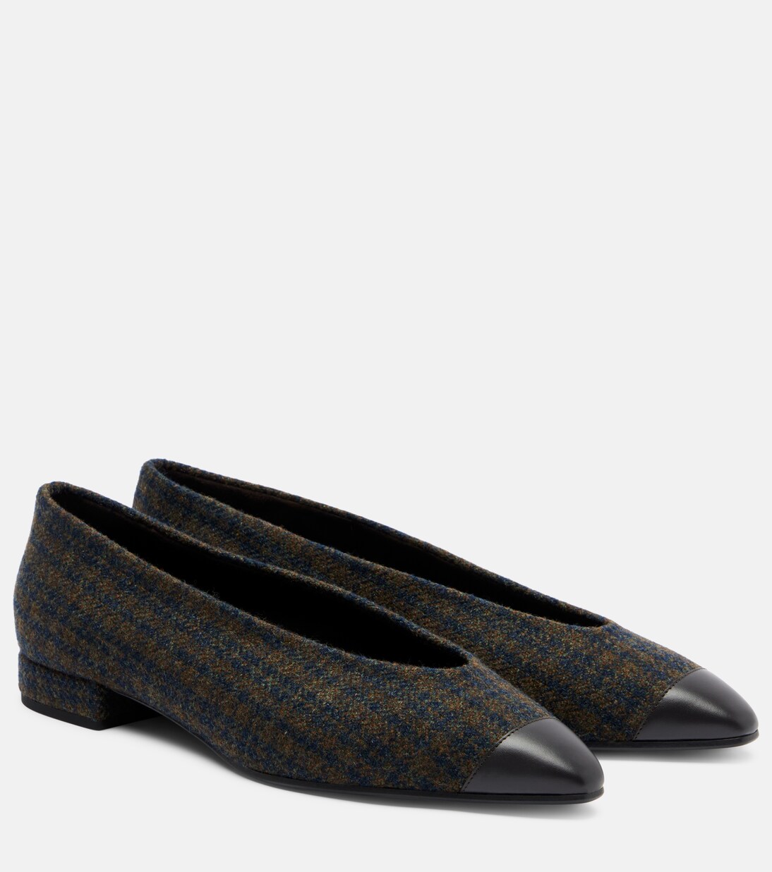 Ballerinas Rebecca aus Tweed mit Leder | Loro Piana