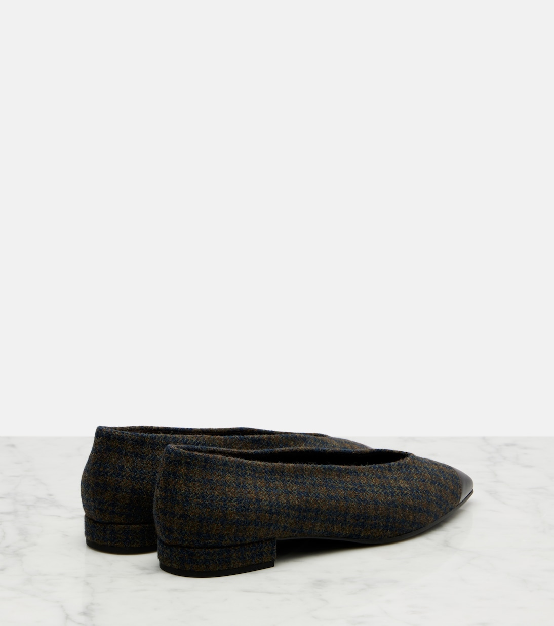 Ballerinas Rebecca aus Tweed mit Leder | Loro Piana