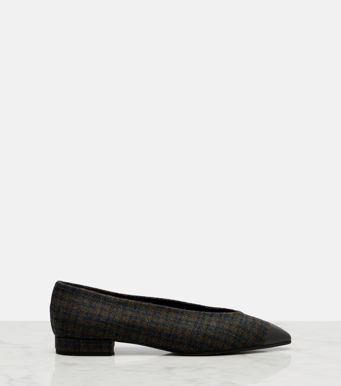 Ballerinas Rebecca aus Tweed mit Leder | Loro Piana