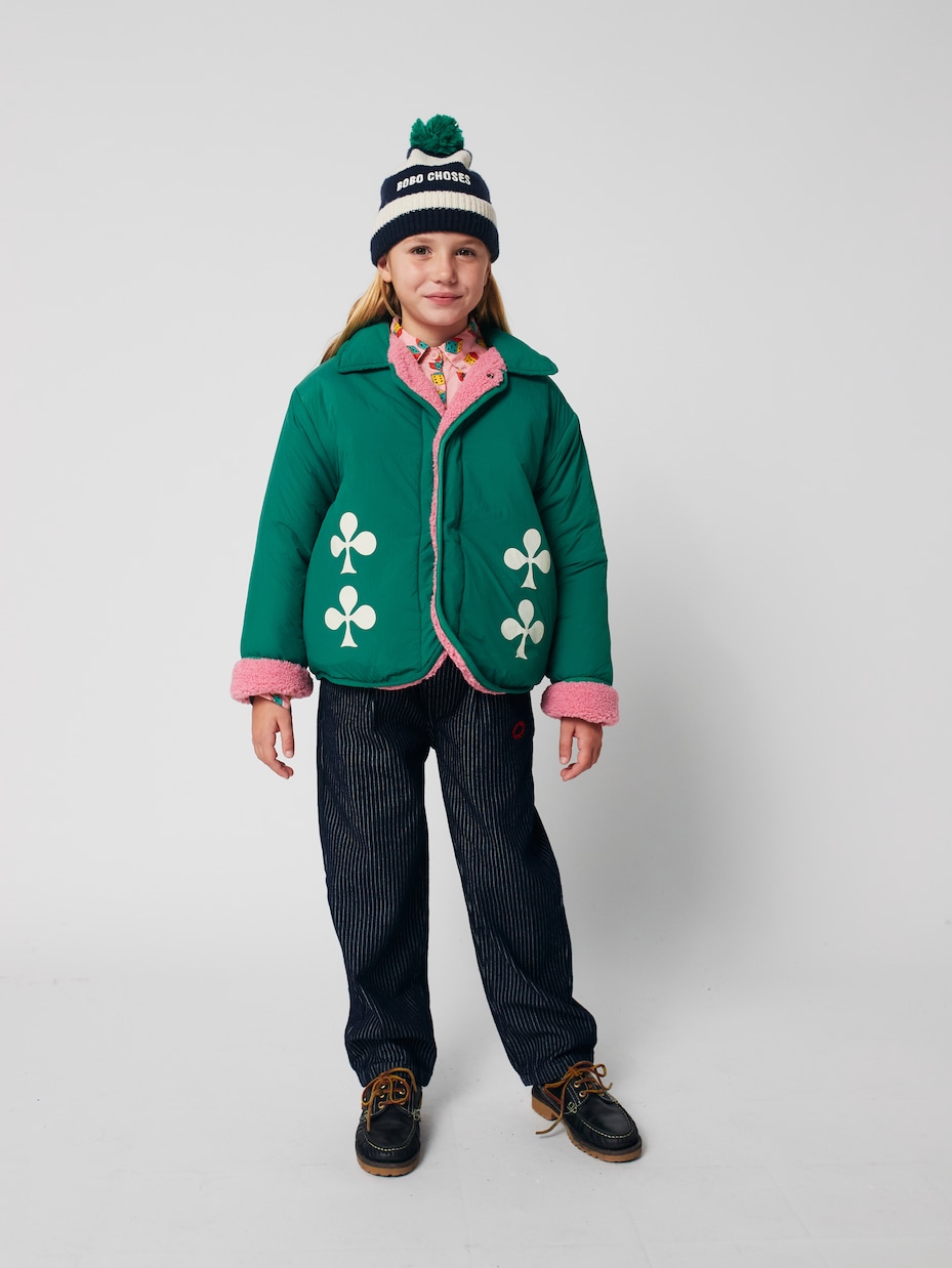 Wendbare Jacke Clover mit Teddyfleece | Bobo Choses