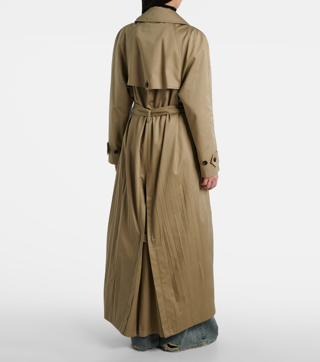 Cocoon cotton twill trench coat | Balenciaga