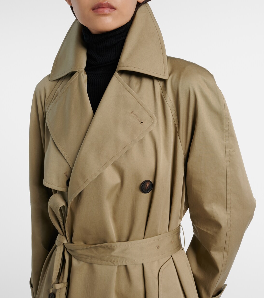 Cocoon cotton twill trench coat | Balenciaga